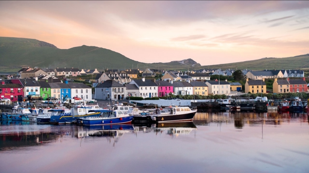 Colourful houses in the village of Portmagee