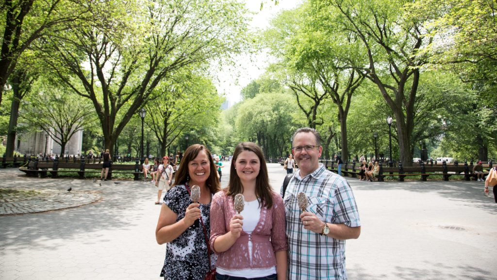 Guests on The Mall in Central Park