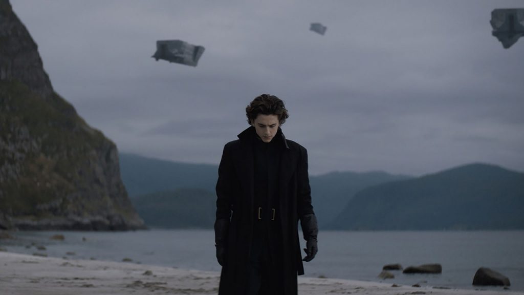 Timothée Chalamet as Paul Atreides in Dune at Stadlandet, Norway