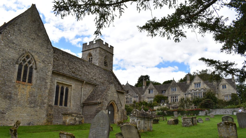 Asthall Manor and St Nicholas Church in Asthall